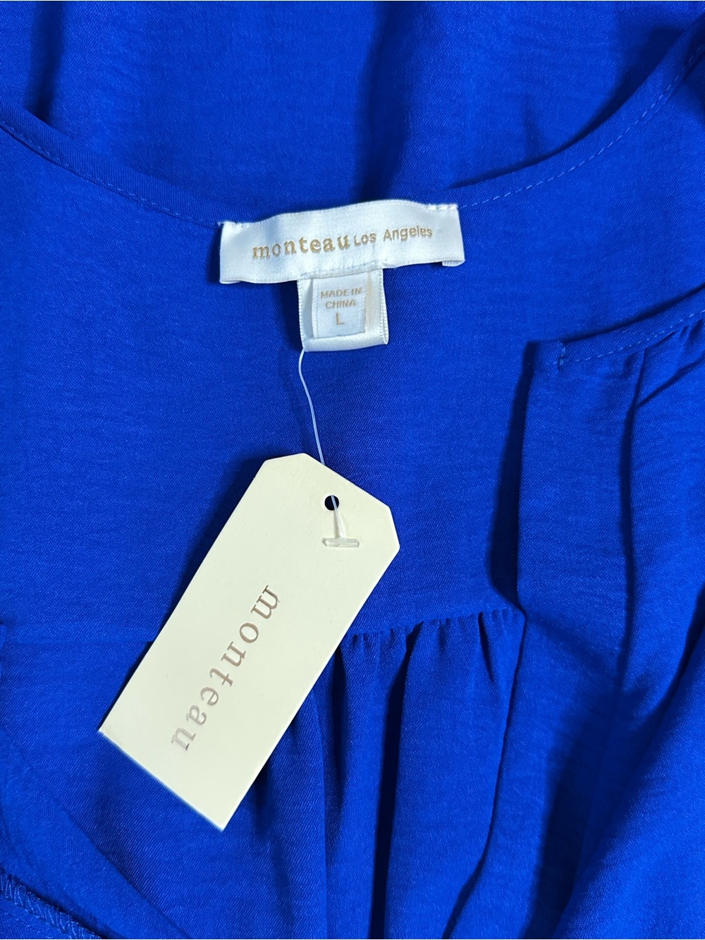 Monteau Cobalt Blue Maxi Dress with Flutter Sleeves - Picture 8 of 10